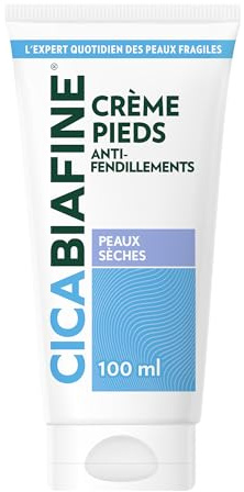 Cicabiafine – Crème Pieds Anti-Fendillements (tube de 100 ml) – Crème hydratante pour peaux sèches – Crème apaisante et nourrissante pour prévenir la corne et les callosités