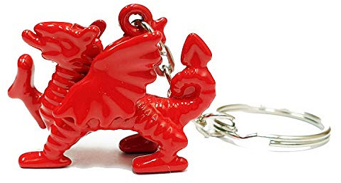 Pays de Galles gallois Dragon Rouge Porte-clés en métal Porte-clés