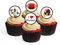 American Football,amerikanische Fußball, Essbare PREMIUM Dicke GEZUCKERTE Vanille, Wafer Reispapier Cupcake Toppers/Dekorationen