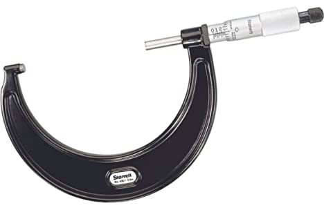 Starrett 436.1XRL-4 Außenmikrometer, Ratschenanschlag, Kontermutter, Hartmetallflächen, 3-4 Bereich, 0,001 Teilung, +/- 0,00015 Genauigkeit