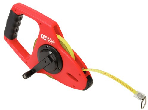 KS Tools 300.0055 Rahmenbandmaß mit gelbem Stahlband, Kunststoffgehäuse, 30m
