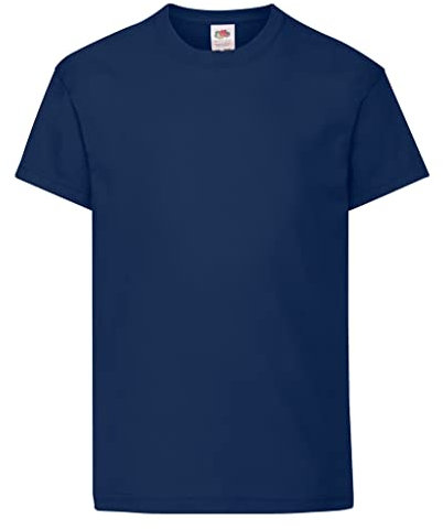Fruit of the Loom Childrens T Shirt in Navy Size 2-3 (SS6B)
