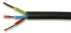 5 Meters of Black Flex 3183Y 0.75mm 6 Amp 3 Core Flexible Black Cable