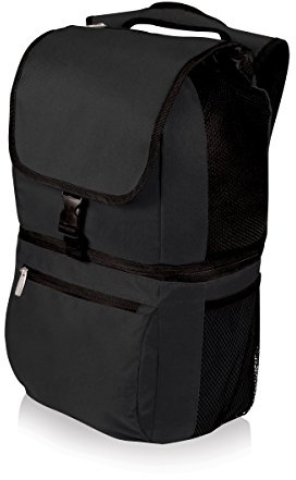 PICNIC TIME Zuma Backpack Cooler, Modern Backpack Cooler with 20-Can Capacity, Fully Insulated Hiking and Outdoor Lunch Bag with Water Resistant Interior, Pockets, Padded Straps, (Black)