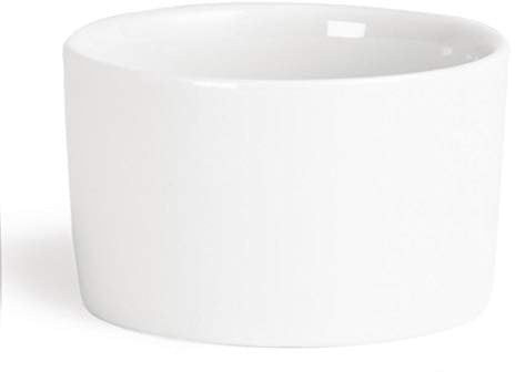 Olympia Whiteware Ramequins contemporains 70 mm (lot de 12), 80 ml / 2½ oz, porcelaine vitrifiée, empilable, passe au micro-ondes, certifié BS4034 pour une utilisation hôtelière, U195