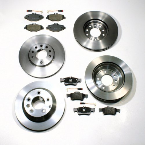 Bremsscheiben + Bremsbeläge + Sensoren für vorne + hinten