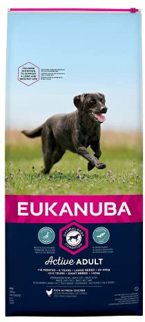 Eukanuba Hundefutter für große Hunde, reich an frischem Huhn