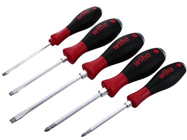 Wiha 53075 5-Piece Slotted and Phillips Extra Heavy Duty Screwdrivers