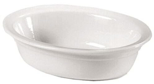Genware NEV-PD1-W Royal Lipped Pie Dish, 17.5 cm, White (Pack of 6)