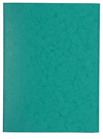 Exacompta 56415E 25er Pack Premium Einschlagmappe. Made in Germany. Aus extra starkem Colorspan-Karton mit 3 Innenklappen und 2 Gummizügen DIN A4 Juris-Mappe Sammelmappe für Büro und Schule grün
