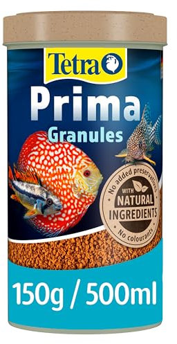 Tetra Prima Granules Fish Food, Slowly Sinking Complete Fish Food, 500 ml
