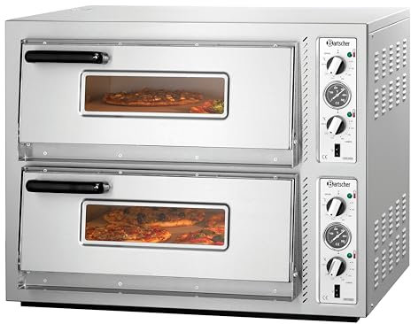 Forno per pizza elettrico doppio NT 622 T, 10 kW - Bartscher 2002095