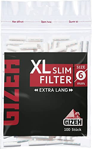 Gizeh XL Slim Filter Ø 6mm extra Lang (10x100) Farbkorrektur Filter aus Kunststoff in Schwarz
