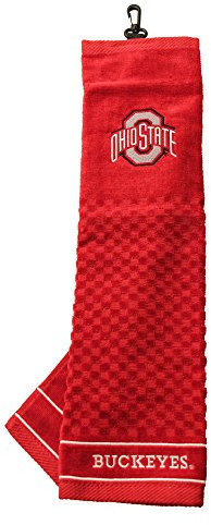 Team Golf 22810 Ohio State Buckeyes Besticktes Golf-Handtuch, Mehrere Teamfarben, Einheitsgröße
