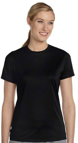 Hanes Sport Damen Kurzarm Cool DRI Performance T-Shirt, Schwarz, Größe 3XL, Schwarz, 3X-Groß