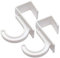 Merriway BH01840 (2 Pcs) Small Plastic Laundry Hanging Hook, Suitable for Doors up to 38mm Thick - Pack of 2 Pieces