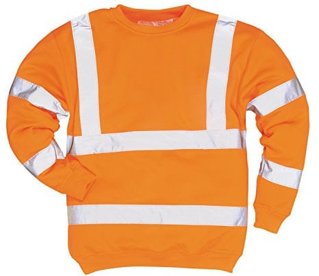 Portwest B303 Comfort Elasticated Hi-Vis Sweatshirt Orange, X-Small