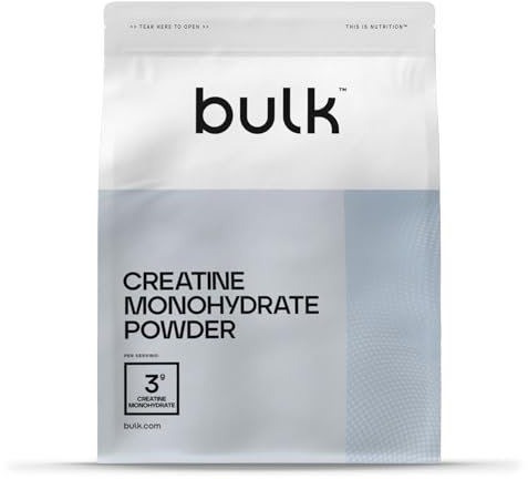 Bulk Créatine Monohydrate en Poudre, Fruits Rouges, 500 g L'Emballage Peut Varier