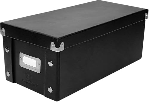 Snap-N-Store CD Aufbewahrungsbox – 1/2 Stück – langlebiger Disc-Halter mit Deckel zur Aufbewahrung von Discs (1 Packung – DVD, schwarz)