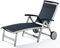 Sieger 957/A Klapprollliege Royal, Aluminium und Textilux-Gewebe, graphit-grau