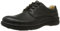 Clarks Herren Nature Three Derby, Schwarzes Leder, 44 EU