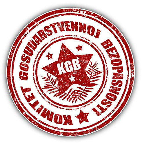 KGB Grunge Stamp Hochwertigen Auto-Autoaufkleber 12 x 12 cm