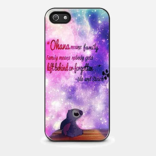 Lilo and Stitch cute family quotes galaxy for iPhone 5/ 5s Black case