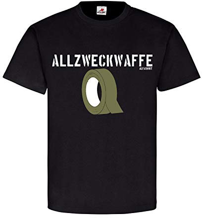 Allzweckwaffe Panzertape Werkzeug Original Klebeband Tape BW Bund T Shirt #18455, Größe:XXL, Farbe:Schwarz