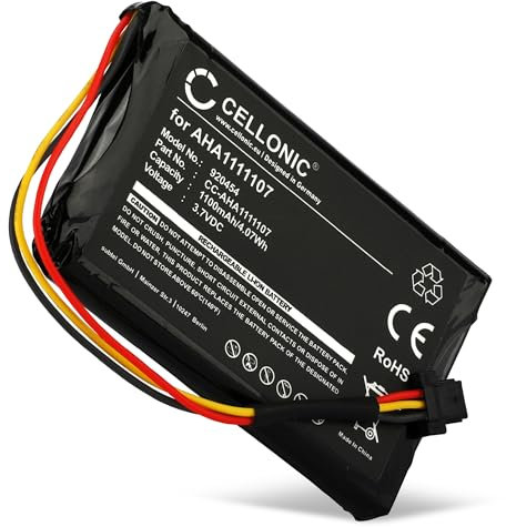 CELLONIC, Navigation Akku, kompatibel mit Tomtom Navigator 6 Go 600, Go 620 (2016) (1100mAh, 3.7V)