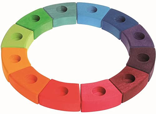 GRIMMS 01700 Regenbogenring Geburtstagsring 12 Teile