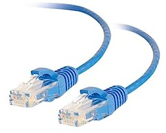 C2G/Cables to Go 01080 Cat6 Snagless Unshielded (UTP) Slim Network Patch Cable, Blue (7 Feet/2.13 Meters)