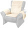 K&N Schurwolle Schurwoll-Sesselschoner natur, Schonbezug, Polsterschoner, Lehnenschutz, Überwurf, Flor: Schurwolle, Grundschicht: Polyester, beige, 155 x 48cm