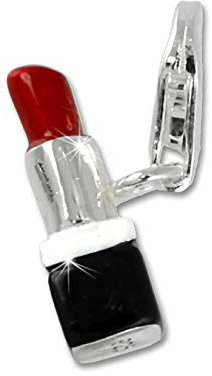 SilberDream Charm 925 Echt Silber Armband Anhänger rot Lippenstift FC3024 Silber Charmsschmuckanhänger
