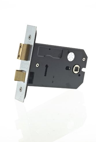 ZUKH3152SS Horizontal 3 Lever 152mm Mortice Lock Stainless Steel Faced