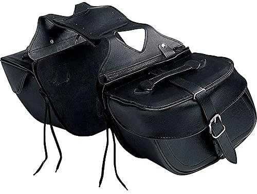 QBAG Kunstledersatteltaschenpaar 20L Abnehmbar – Wetterfest – Schwarz