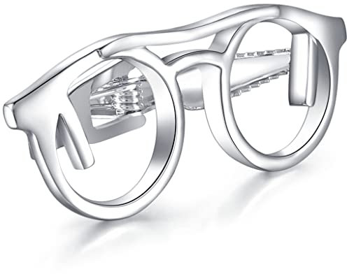 Honey Bear gafas Clip Pasador de corbata -Talla normal Para Hombre Necktie, Acero inoxidable,Boda Negocio Regalo,4.8cm