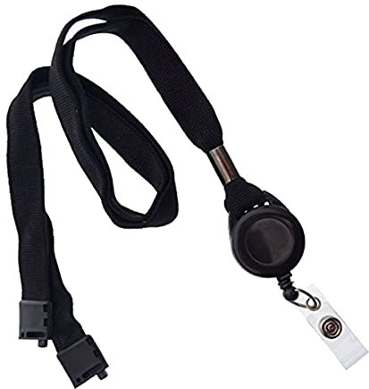 5x Umhängeband Lanyard Schlüsselband 15mm Sicherheitsverschluss BREAKAWAY & Jojo Zipper Kartenjojo Ausweisjojo