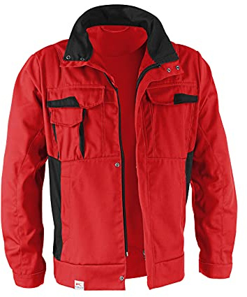 KÜBLER Workwear | KÜBLER VITA mix Arbeitsjacke | mittelrot/schwarz | Größe XL