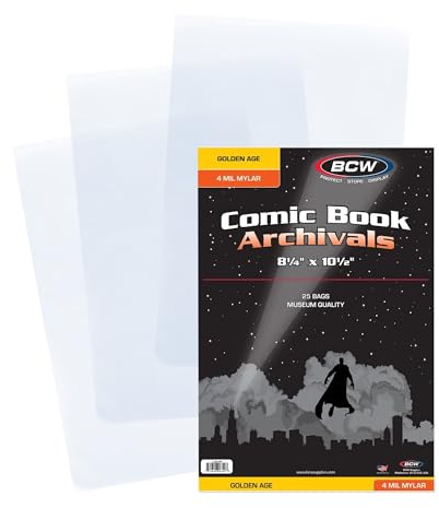 BCW Mylar® Golden Comic Book Bags (25 ct.) 4-Mil