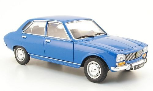 Peugeot 504, hellblau, 1975, Modellauto, Fertigmodell, Welly 1:24