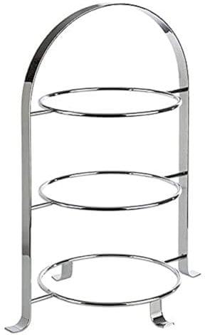 APS Serviergestell – hochwertige Etagere aus verchromtem Metall für 3 Teller mit einem Ø von max. 27 cm - Gesamthöhe 43 cm (Teller nicht enthalten)