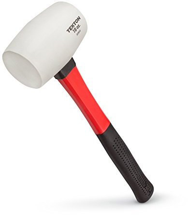 TEKTON 30653 Weißer Gummihammer mit Glasfasergriff, 453,5g