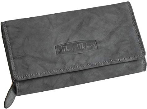 Jennifer Jones Klassische langformat Damen Lederbörse Geldbörse Portemonnaie - präsentiert von ZMOKA® in versch. Farben ... (Grau)