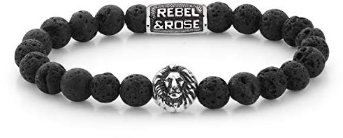 Rebel And Rose Herren-Armband Metall Silber RR-8L021-S-17.5