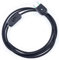 Cable Textil con Interruptor y Enchufe, 2x0,75mm, 2m, Negro