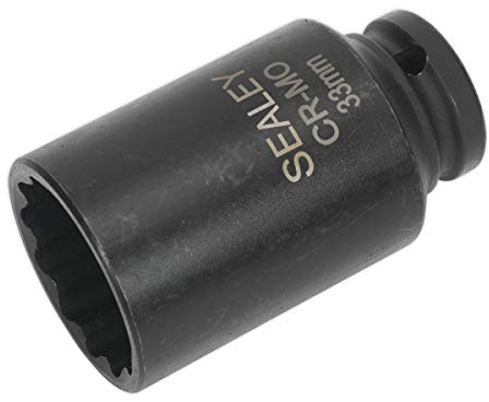 Sealey Sx0041 Impact Socket 33Mm Bi-Hex Deep 1/2Sq Drive