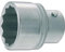 Hazet 1100Z-50 Douille carré creux 25 mm/profil à 12 pans extérieurs Taille 50 longueur 74 mm