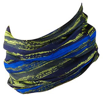 Hilltop Multifunktionstuch, Halstuch, Sporttuch, Schlauchtuch, Kopftuch, Schal, Cooles Design in Trendfarben, für Damen und Herren, Farbe/Design:gelbe Streifen
