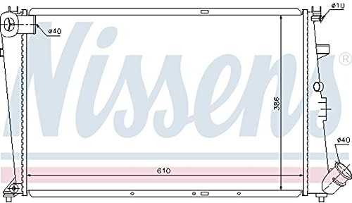 NISSENS Kühler Motorkühlung Kühler Wasserkühler Motorkühler Netzbreite 388mm Netzlänge 610mm Netztiefe 26mm 61303