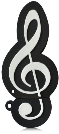 PRIME No33200020016 Hi-Speed 2.0 clé USB 16Go drôle NOTE musique noir